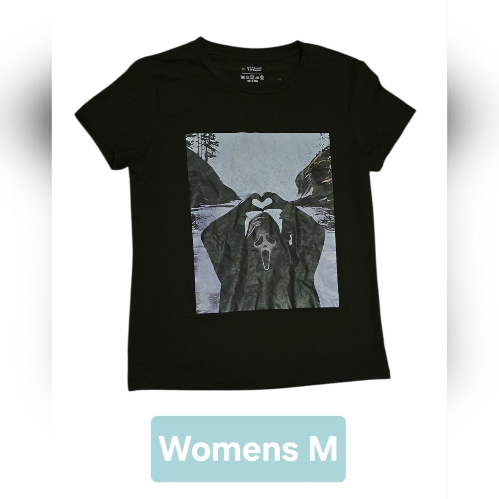 Black Graphic Scream Mask Women's Tee